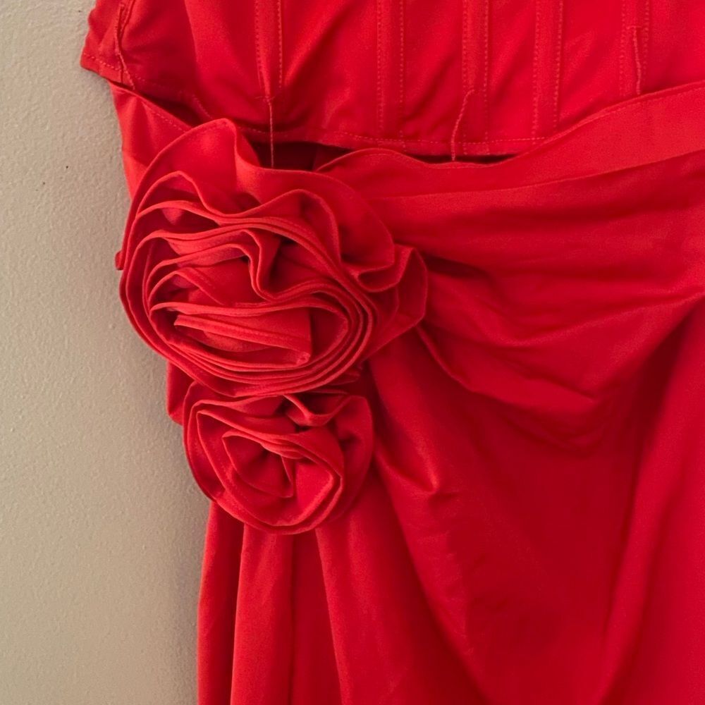 NBD Jake Gown red bustier corset strapless maxi rosette prom event Revolve XS - Picture 10 of 15